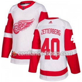 Adidas Maillot de Hockey Detroit Red Wings Henrik Zetterberg 40 2017-2018 Blanc Authentic - Femme